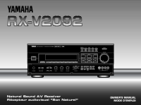 Yamaha RXV-2092 - Owners Manual 